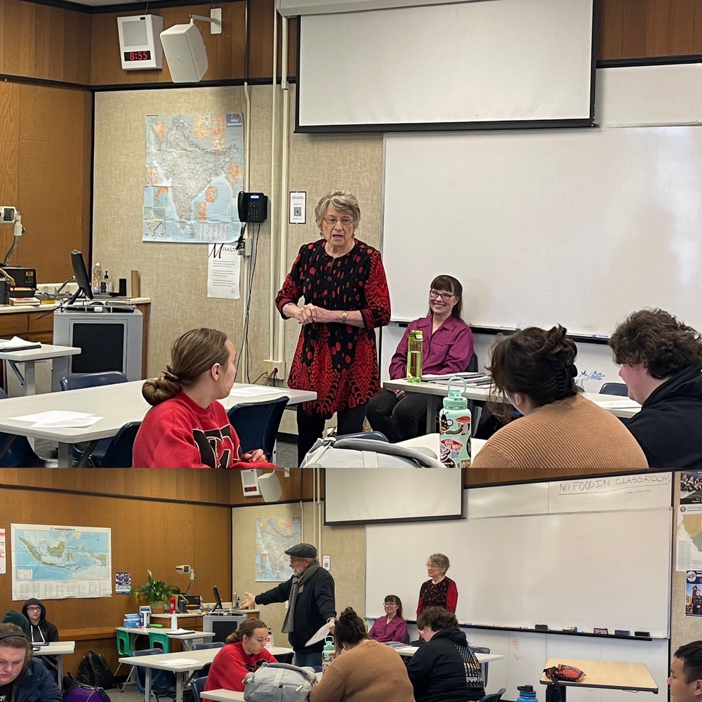 The Humboldt County Civil Grand Jury visited Freeman's class yesterday!
