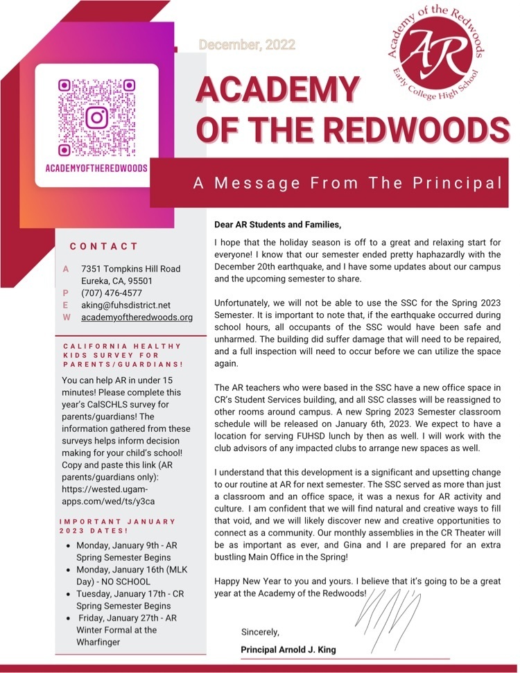 December 2022 Newsletter