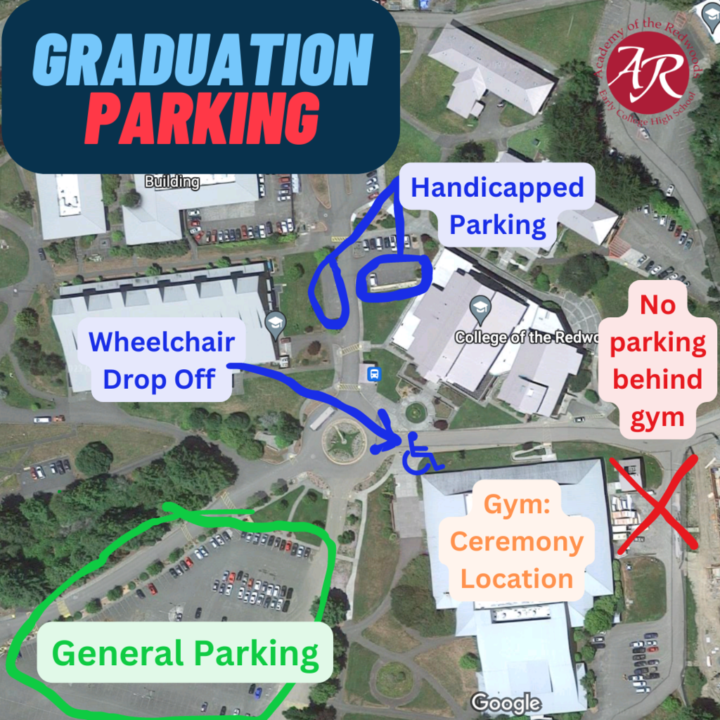 2023 graduation parking map